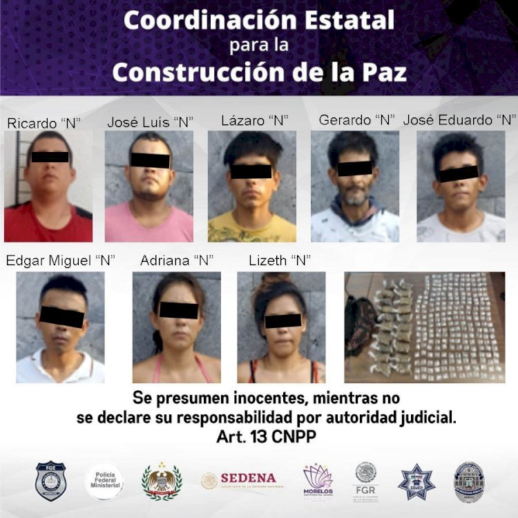 Cae grupo de 8 en Zacatepec con supuesta droga