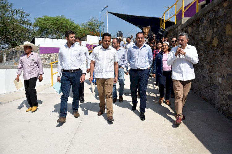 Inaugura Cuauhtémoc blanco obras de recuperación y saneamiento de agua en zona oriente de morelos