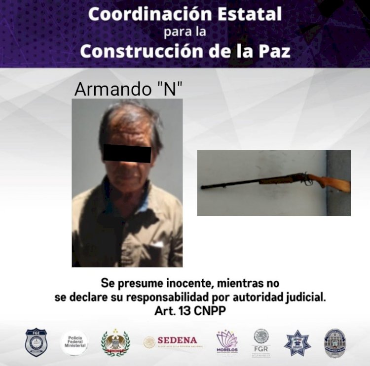 En Xoxocotla, lo hallaron con  una escopeta y quedó detenido