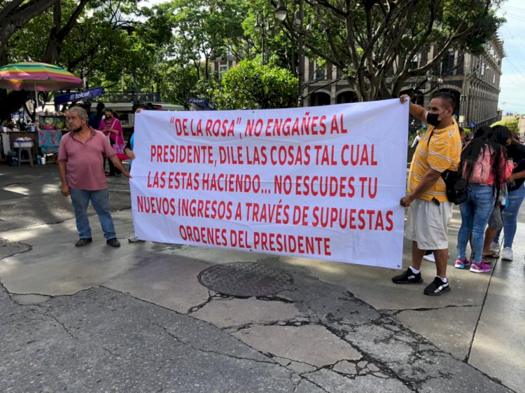 Protestan en el Centro de Cuernavaca por acciones contra ambulantes