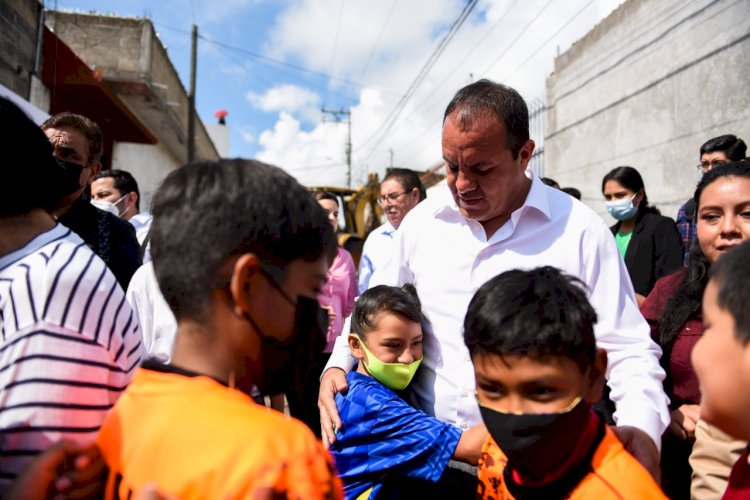 Inició el gobernador trabajos de rehabilitación vial en Jiutepec