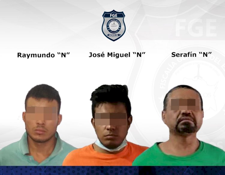 Estos 3, condenados un cuarto de siglo  por asesinar a un policía de Amacuzac