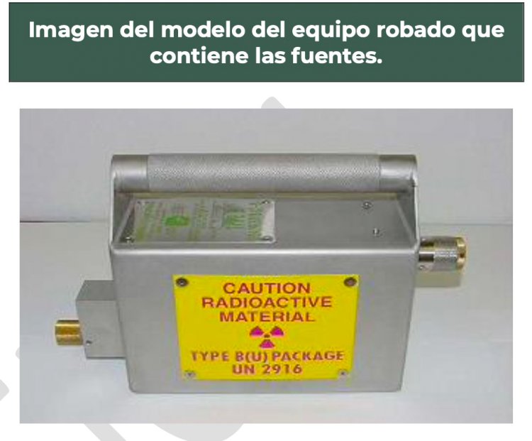 Alerta en Morelos por material radioactivo robado en Edomex