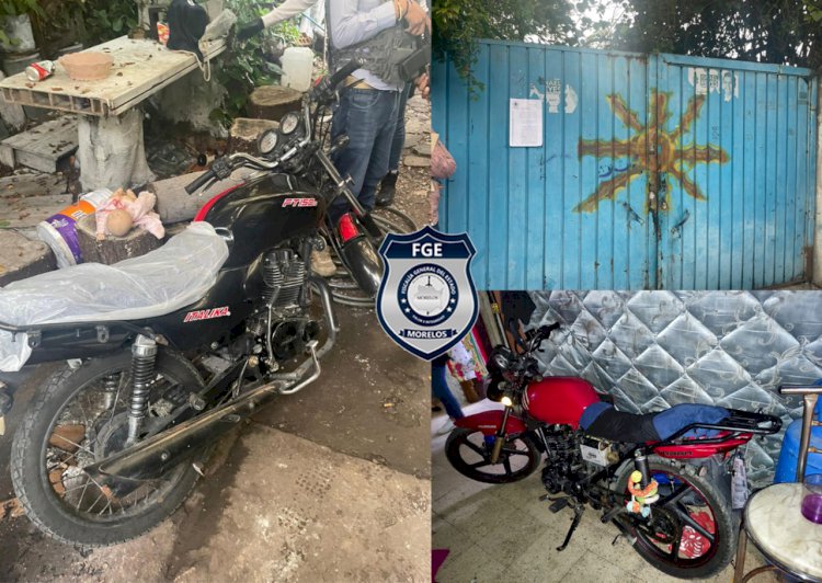 En un cateo en Cuernavaca  recuperaron motos robadas