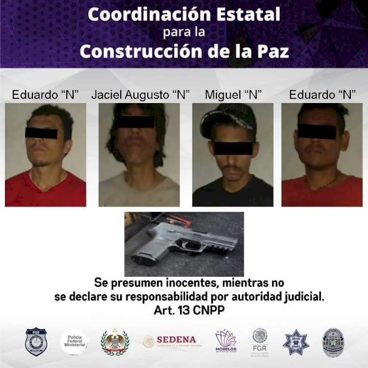 Capturaron a cuatro acusados de  homicidio en Zacatepec y Jojutla