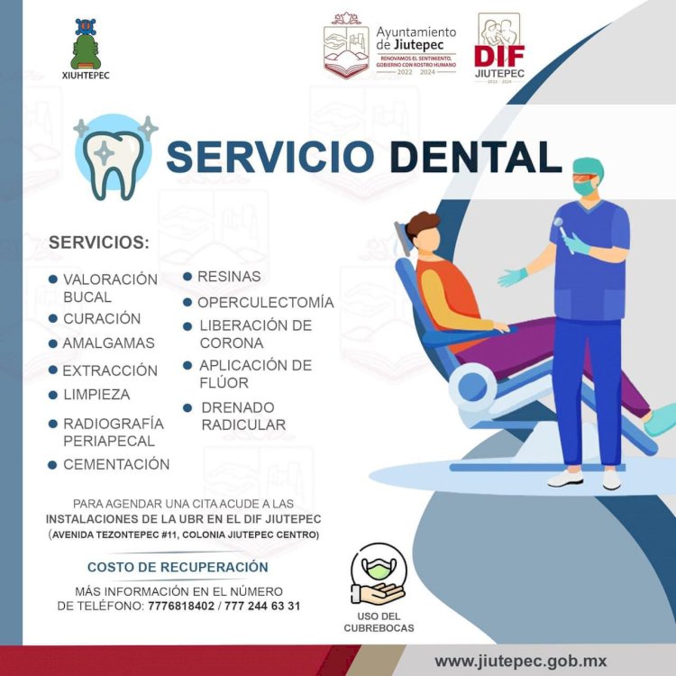 Ofrece el DIF Jiutepec servicios  dentales en favor de habitantes